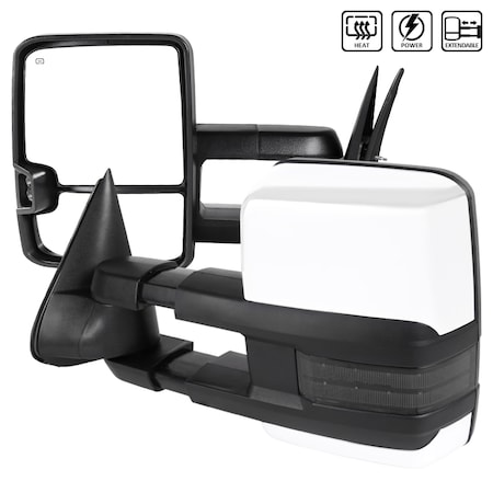 Spec-D Tuning 03-06 Chevrolet Silverado Towing Mirror RMX-SIV03G2GLEDHP-FS
